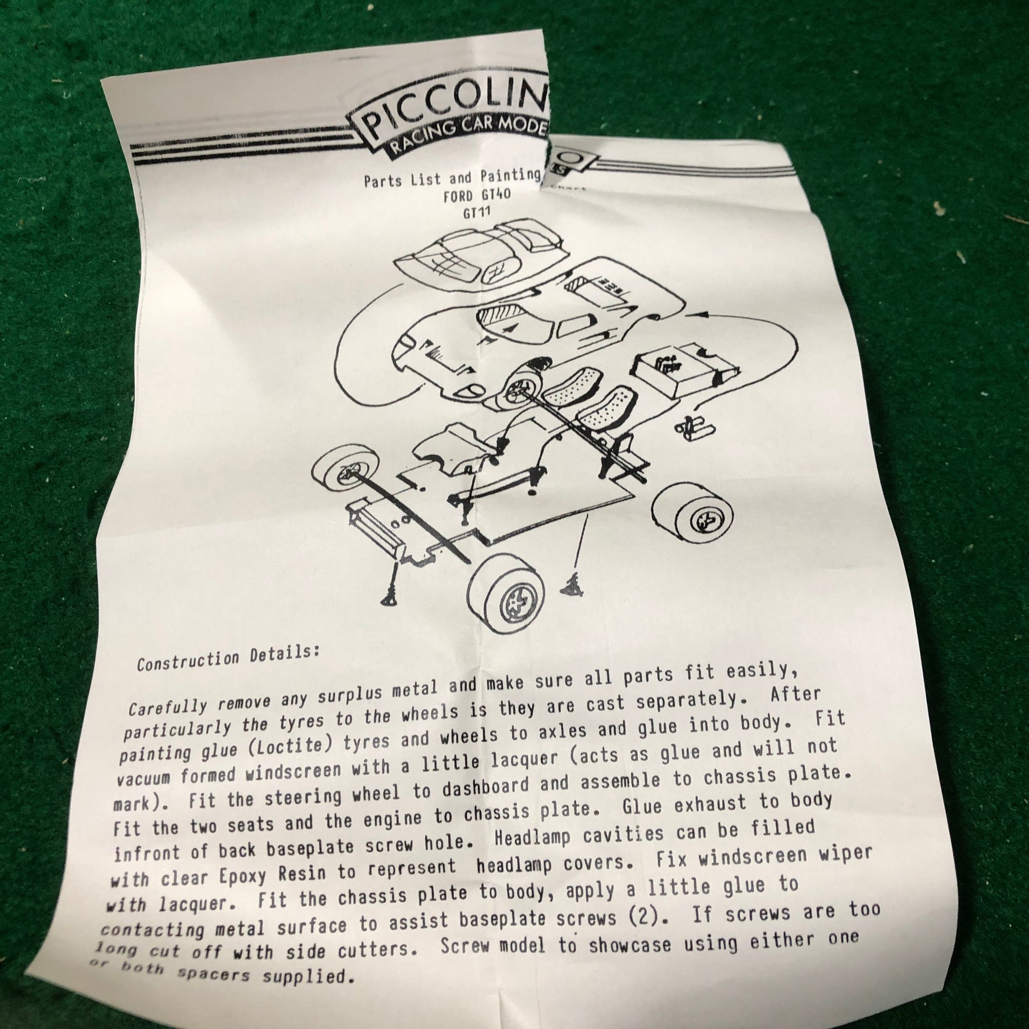 Ford GT 40 1965 N 11 Kit by Bellini Piccolino 1:76 (GT11/K)(w/Decals)(21)