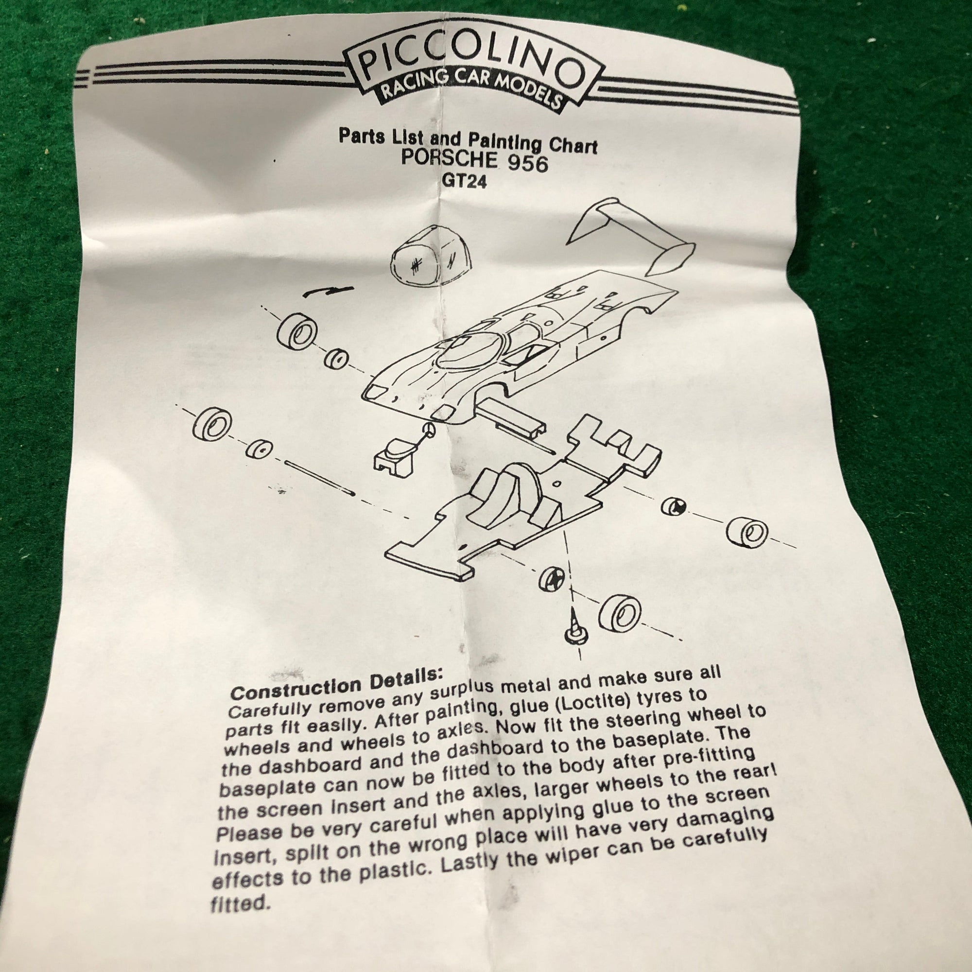 Porsche 956 Canon N 14 1983 Kit by Bellini Piccolino 1:76 (B)(GT24/30/K)(w/Decals)(7)