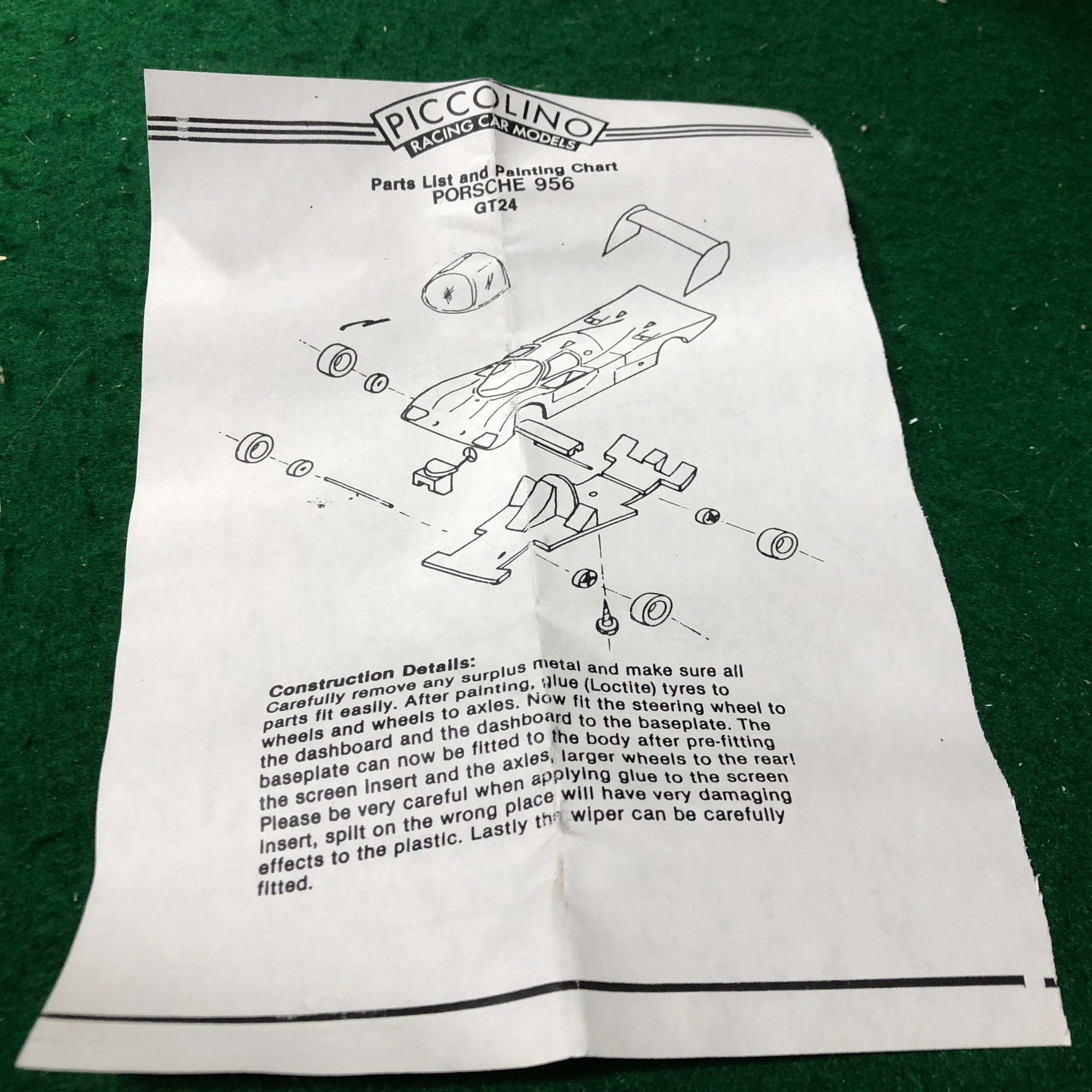 Porsche 956 Canon N 14 1983 Kit by Bellini Piccolino 1:76 (B)(GT24/30/K)(w/Decals)(8)