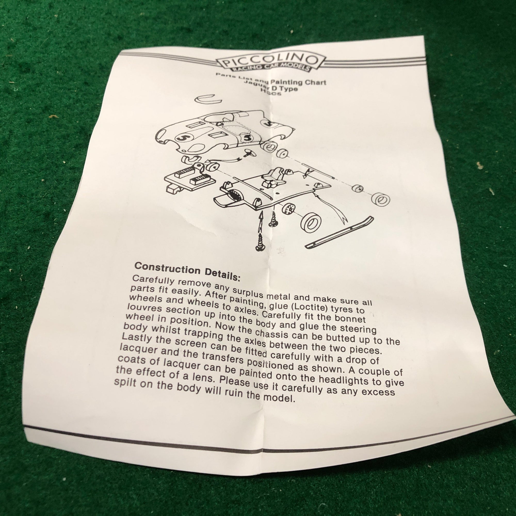 Jaguar D Type N 5 1955 Kit by Bellini Piccolino 1:76 (A)(HSC5/K)