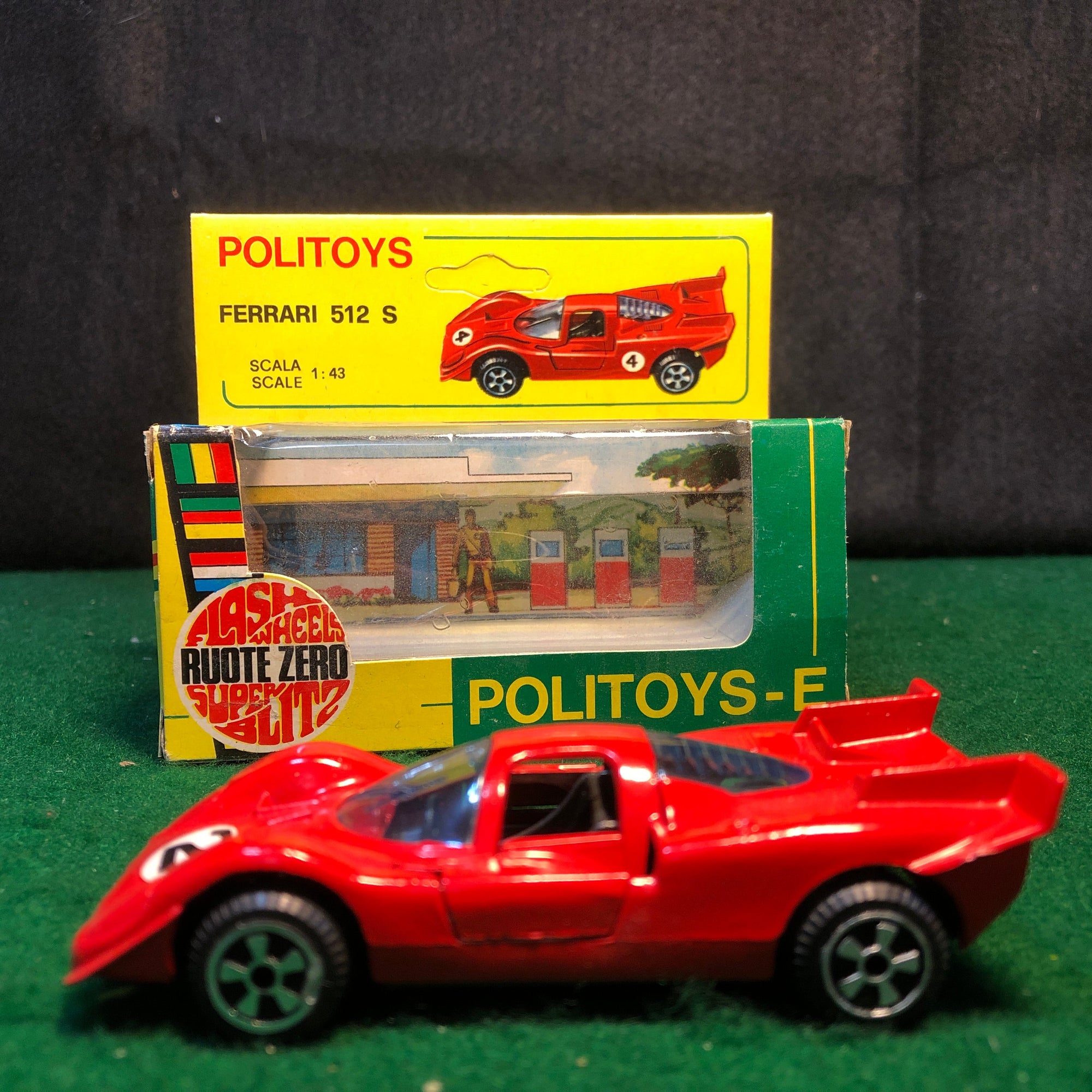 Ferrari 512 S N 2 Red by Politoys 1:43 (E22)(Ruote Zero)