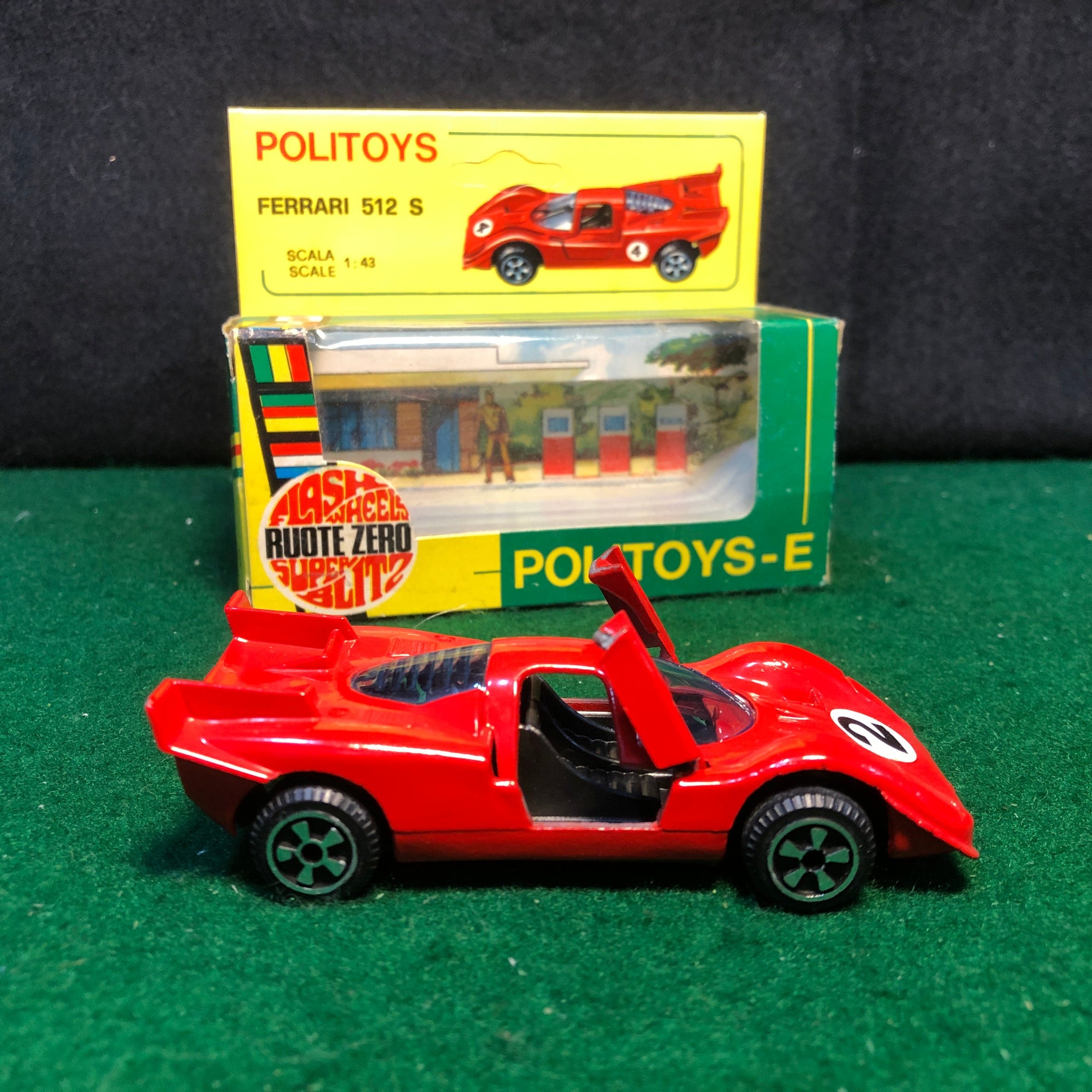 Ferrari 512 S N 2 Red by Politoys 1:43 (E22)(Ruote Zero)