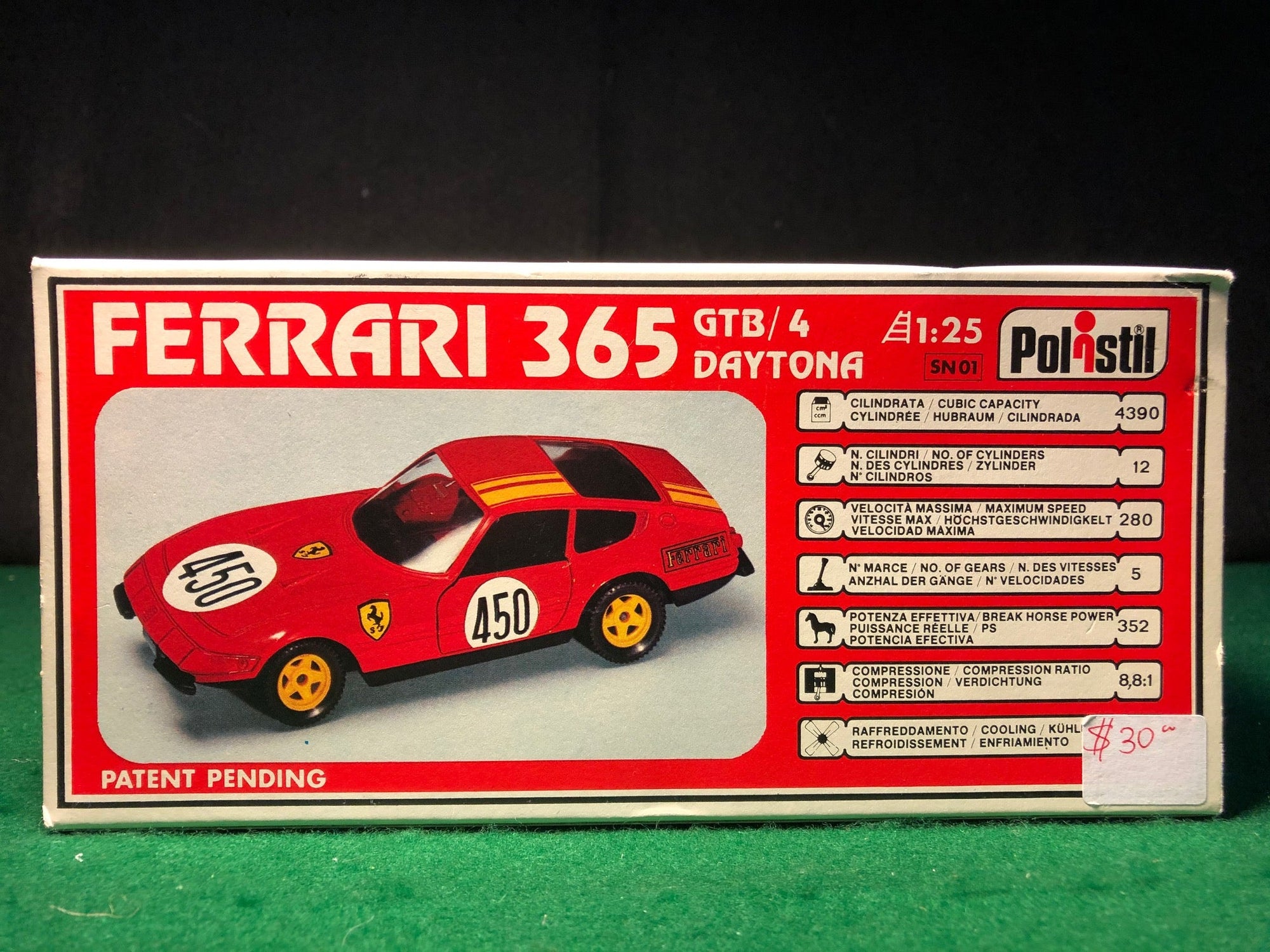 Ferrari 365 GTB/4 Daytona Red by Polistil 1:25 (SN01)