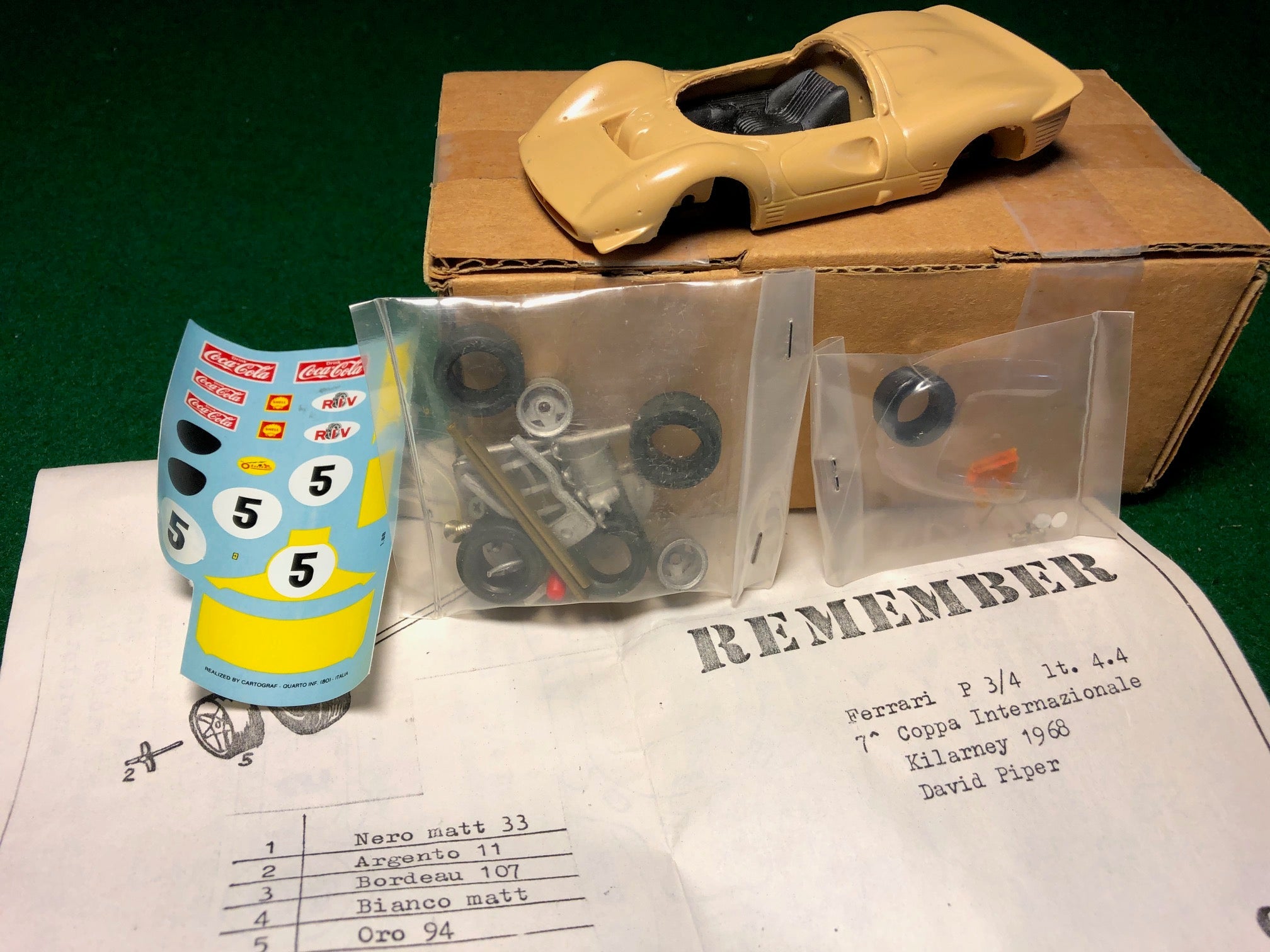 Ferrari P 3/4 4.4 litre N  5 D. Piper 1968, by Remember 1:43 (4)