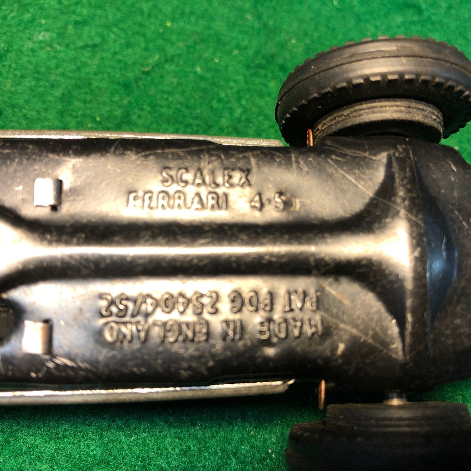 Ferrari 375 4.5 L F1 N 5 Green Clockwork Motor Tin Car by Scalex 1:28 (No box)