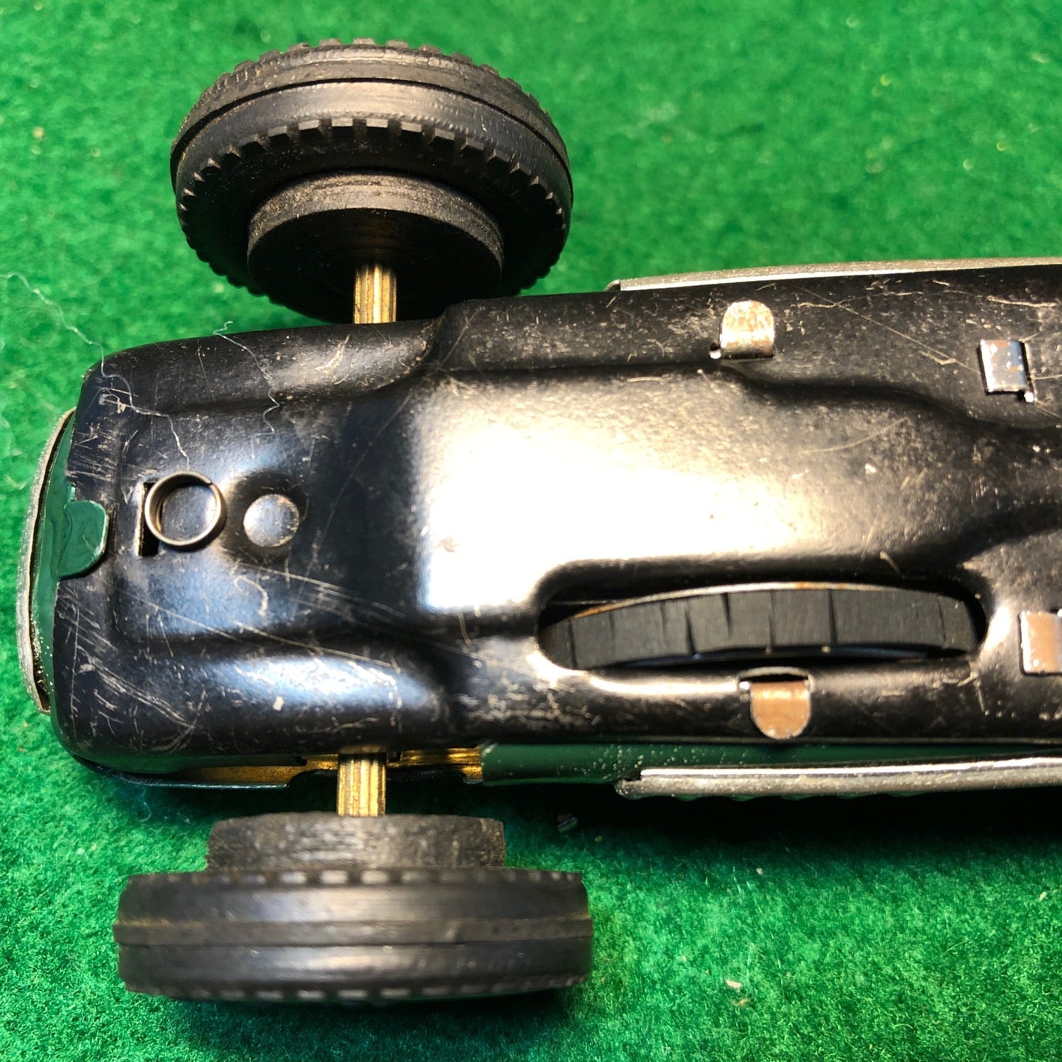 Ferrari 375 4.5 L F1 N 5 Green Clockwork Motor Tin Car by Scalex 1:28 (No box)