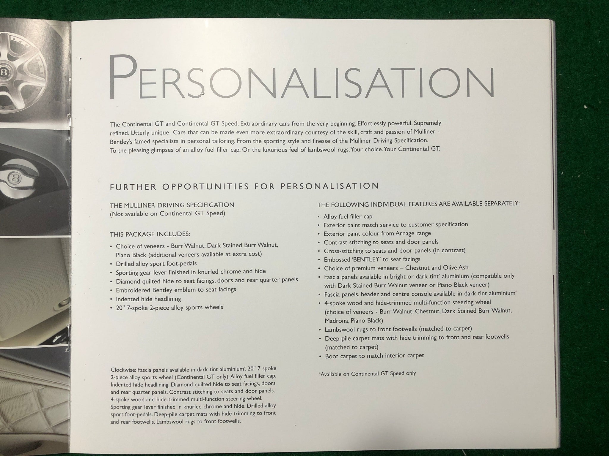 Bentley Continental GT Deluxe Brochure