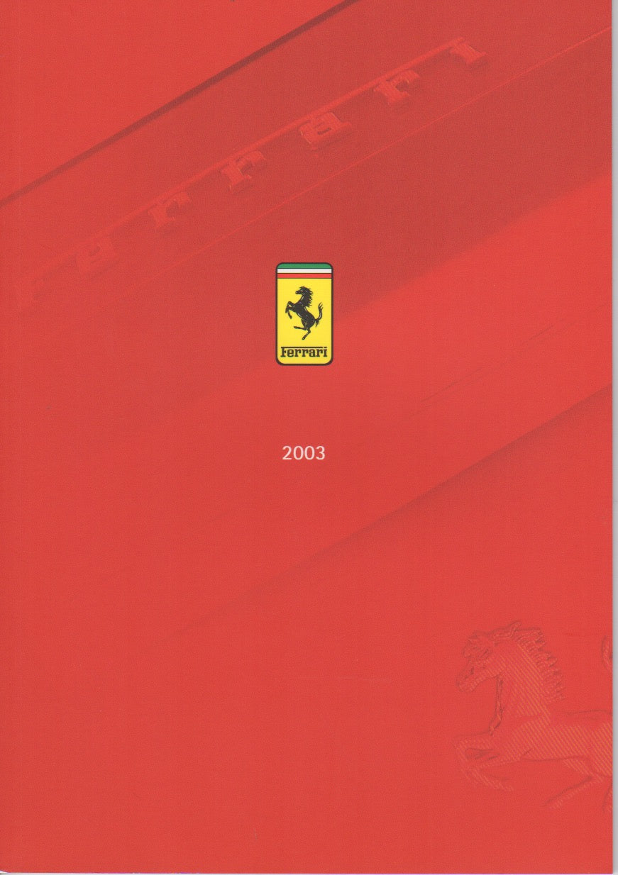 Ferrari Product Range 2003 Brochure (UK)