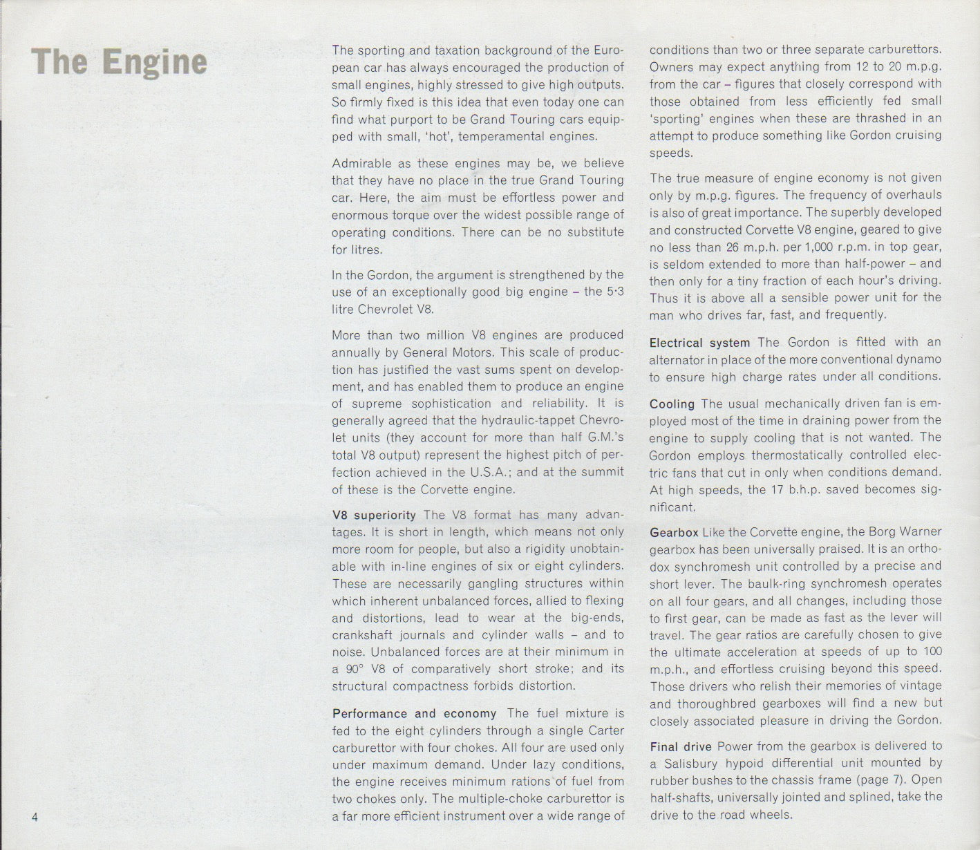 Gordon - Keeble 1964 Deluxe Brochure