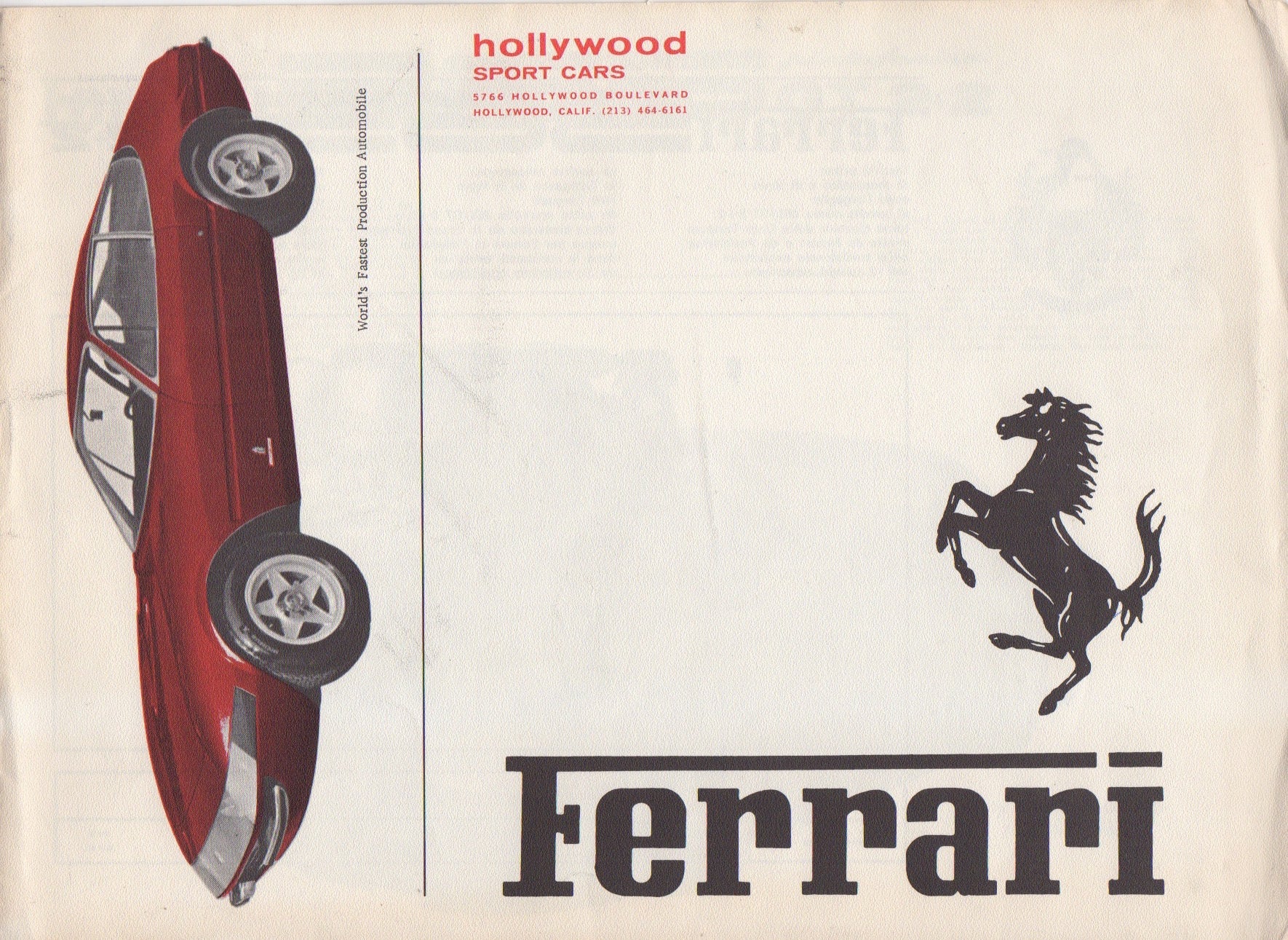 Ferrari Product Range 1969-1971 Brochure - Hollywood Sport Cars