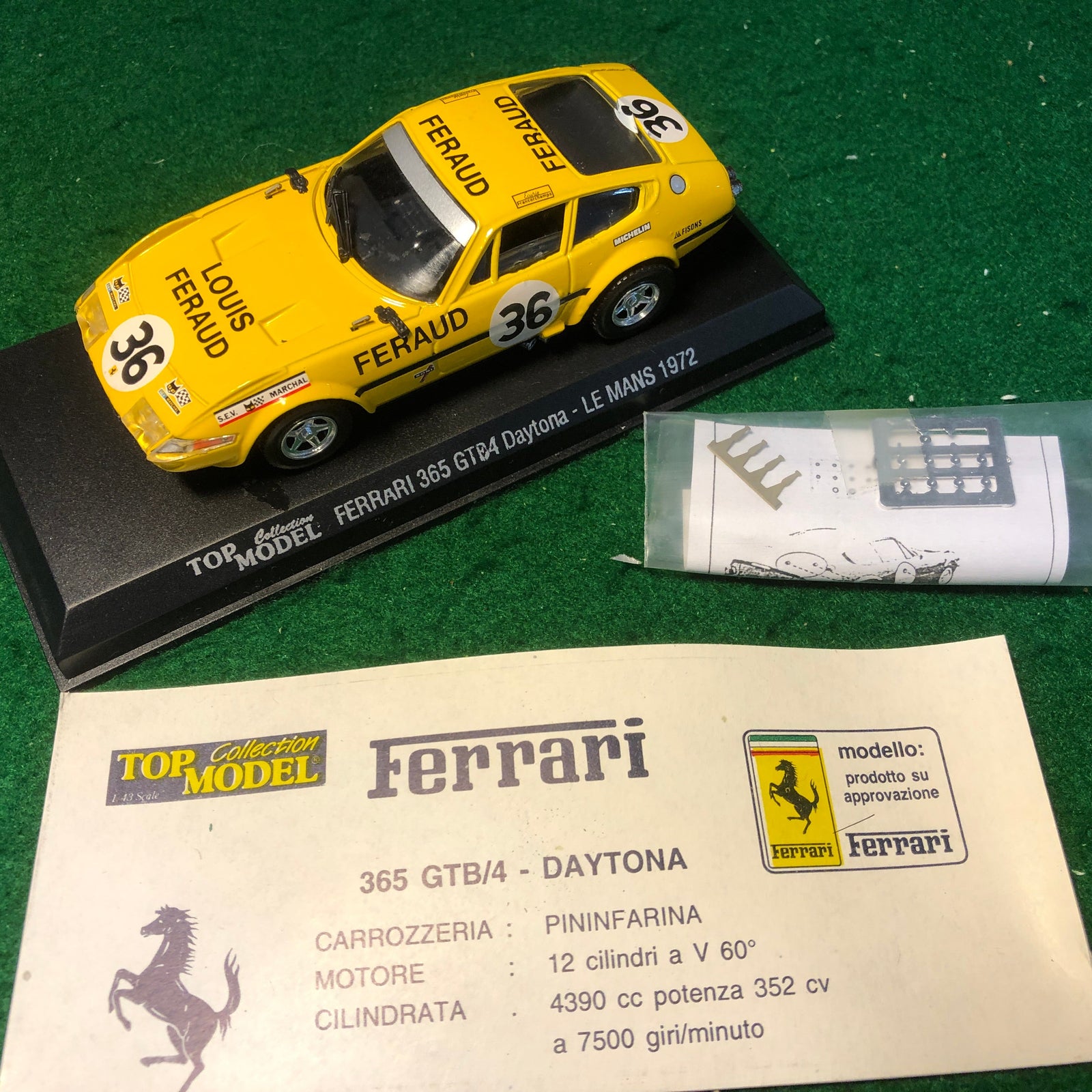 Ferrari 365 GTB/4 Comp Daytona N 36 Le Mans 1972 by Top Model 1:43 (tmc008)