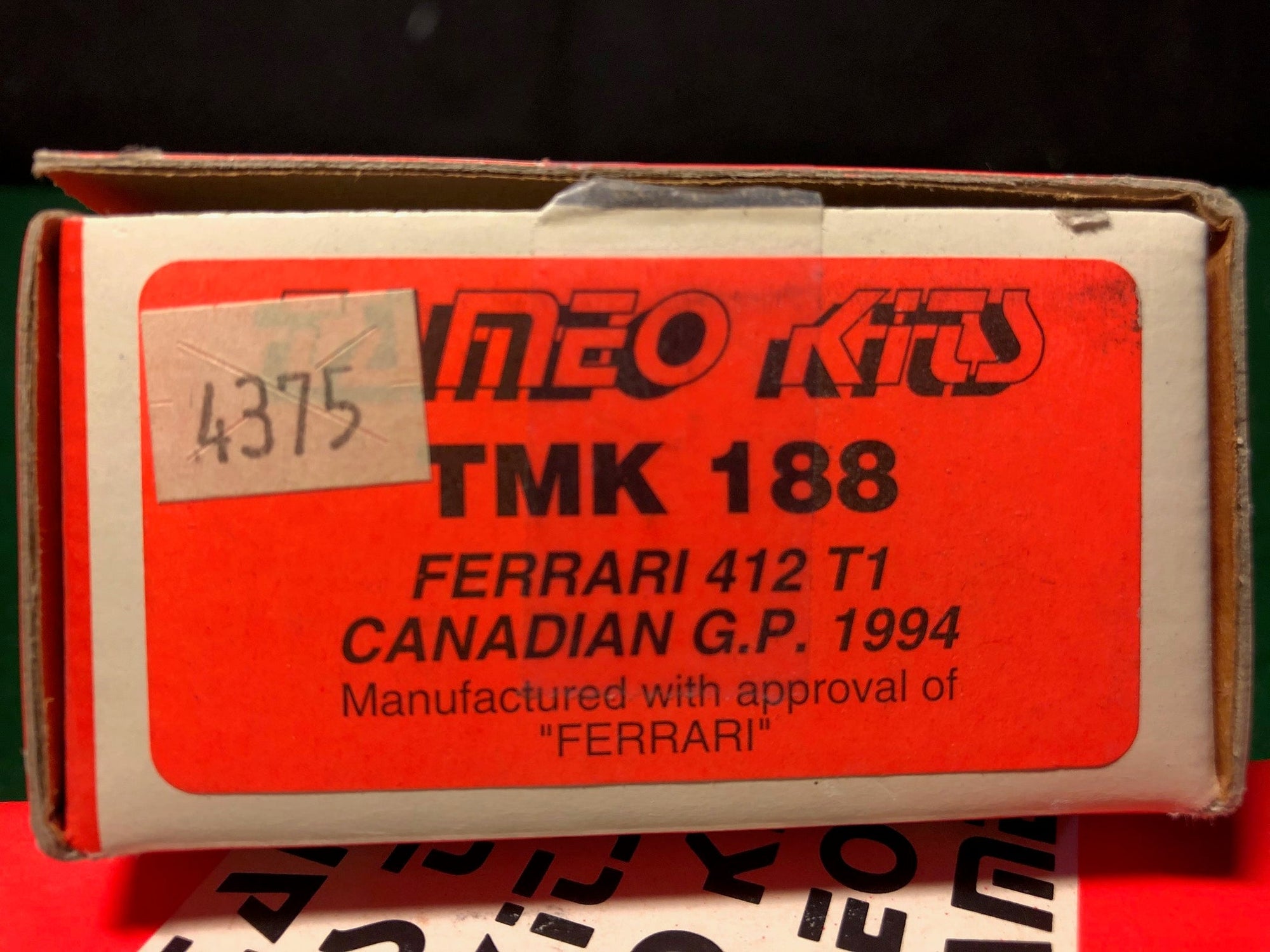 Ferrari 412 T1 F1 Canadian GP 1994, by Tameo 1:43 (TMK188)