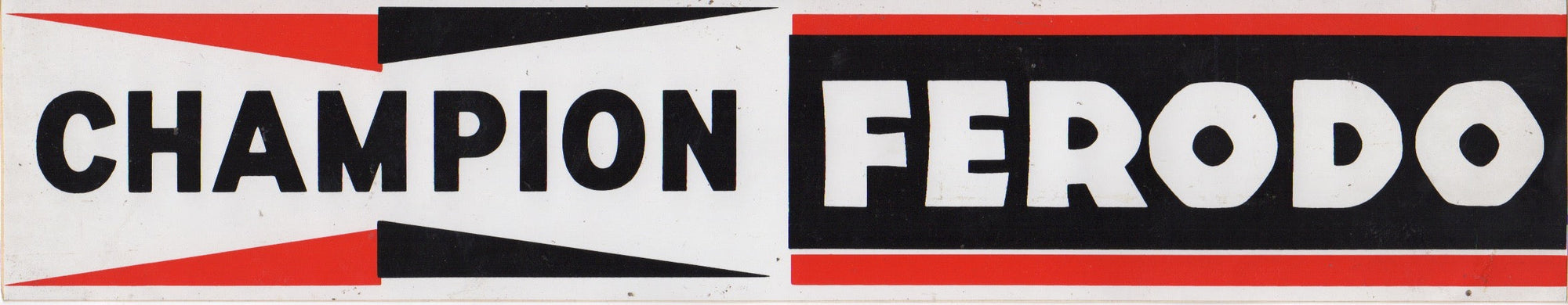 Champion & Ferodo Racecar Sticker (Large)