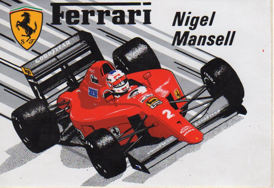 Nigel Mansell on 1989 Ferrari 640 Sticker
