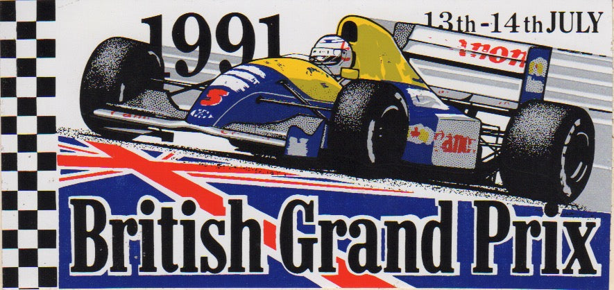Nigel Mansell on 1991 Williams F1 Sticker