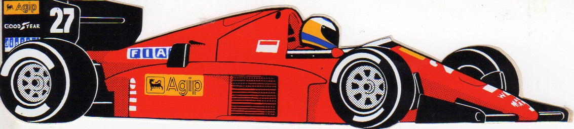 Michele Alboreto on 1986 Ferrari F1-86 Sticker