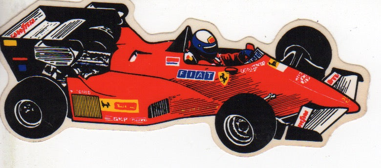 Michele Alboreto on 1984 Ferrari F1 126 C4 Sticker