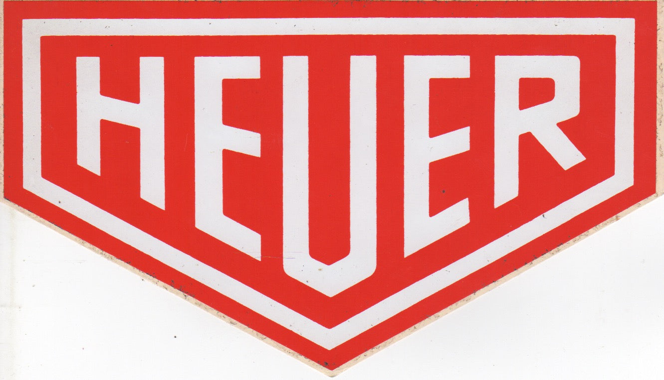 Heuer Sticker 1975 (As on Ferrari 312 T)(Large)