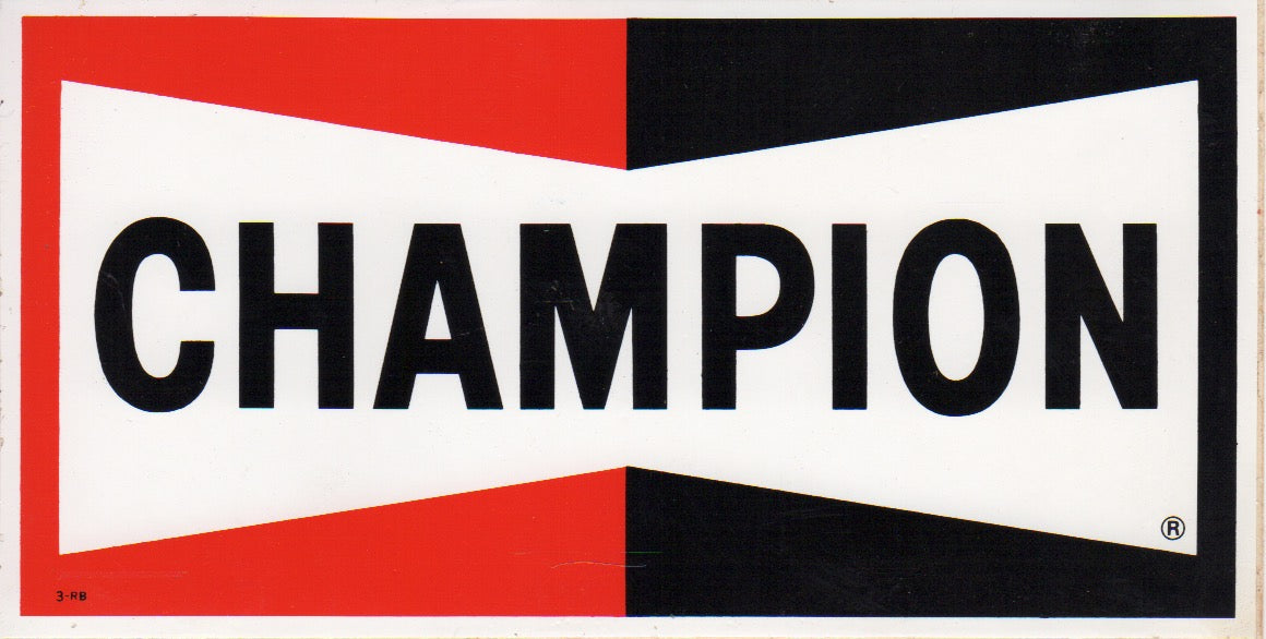 Champion Spark Plucgs Sponsorship Sticker