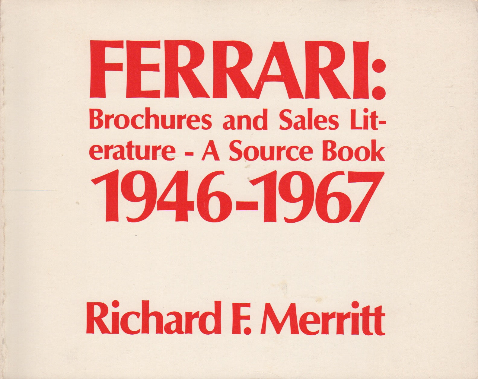 Ferrari Brochures & Sales Literature, 1946-67