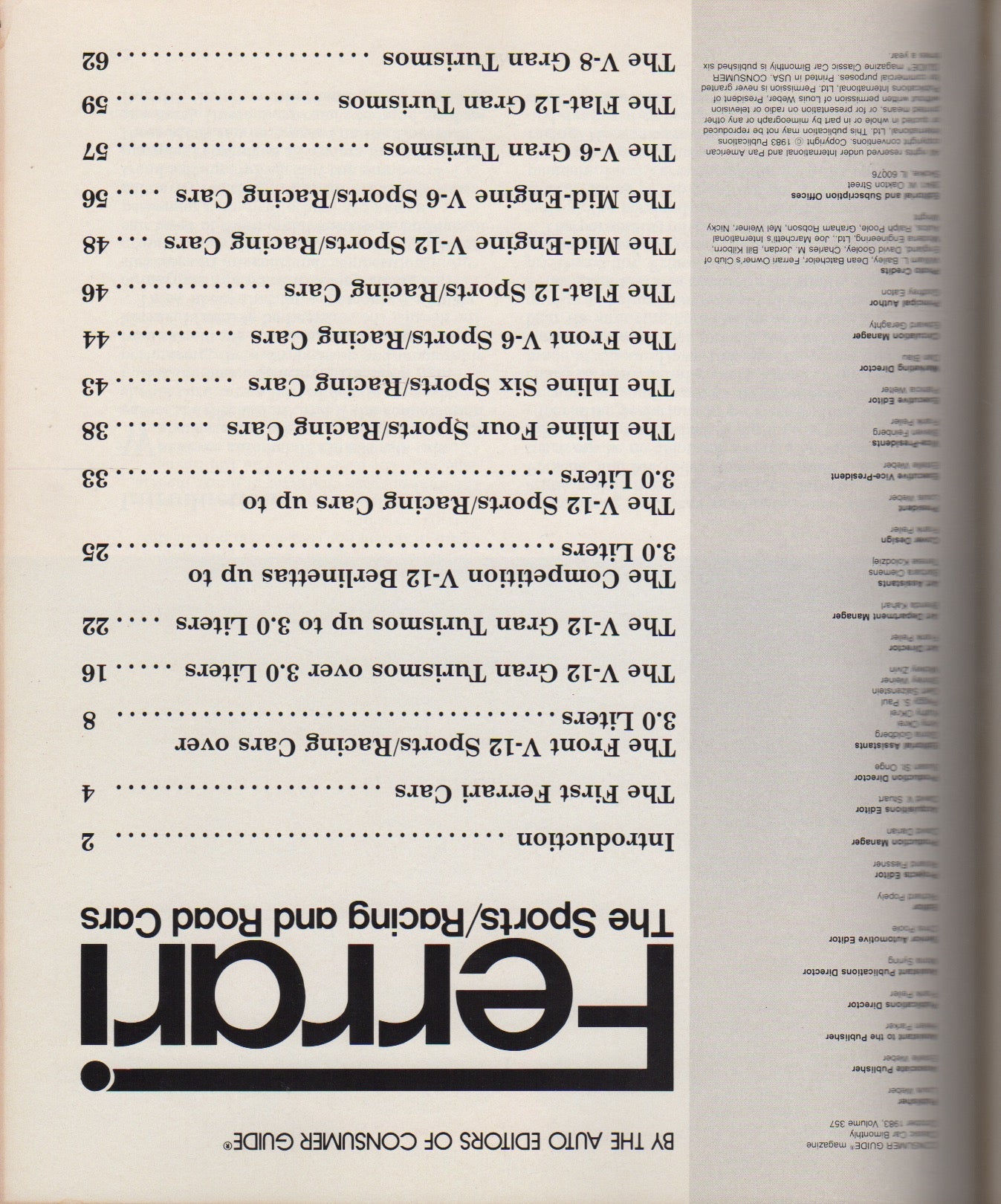 Ferrari: The Sports/Racing and road cars Consumers Guide