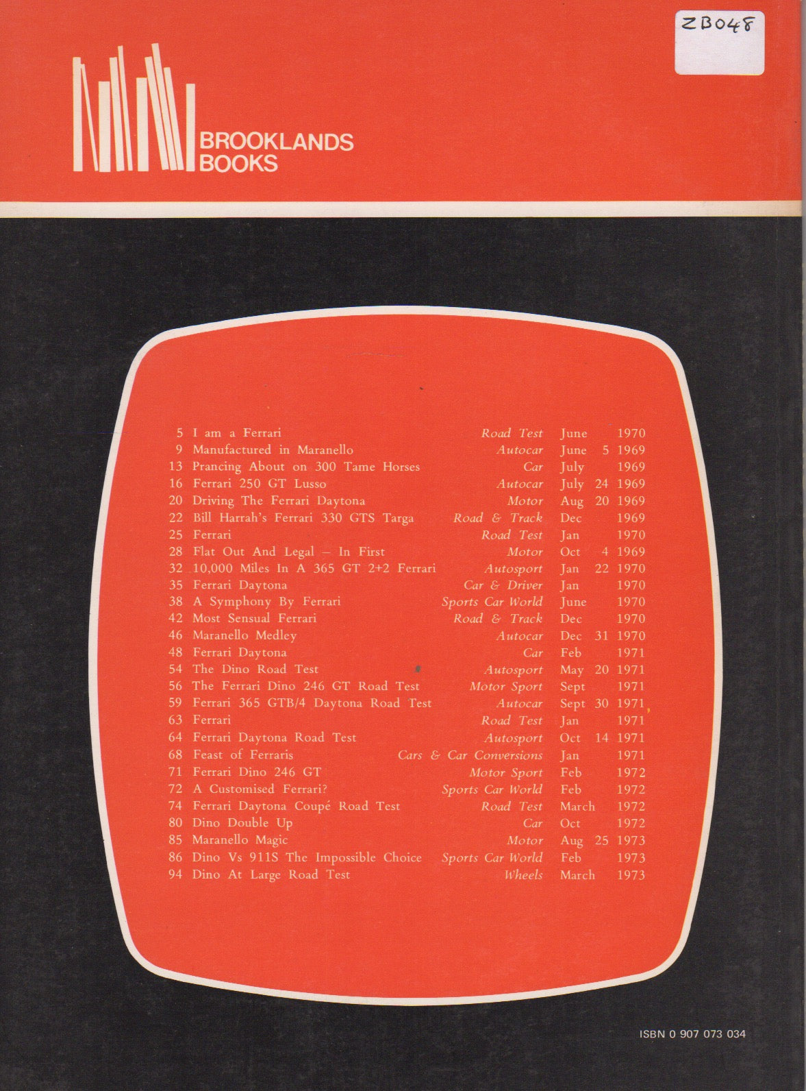 Ferrari Cars 1969-1973