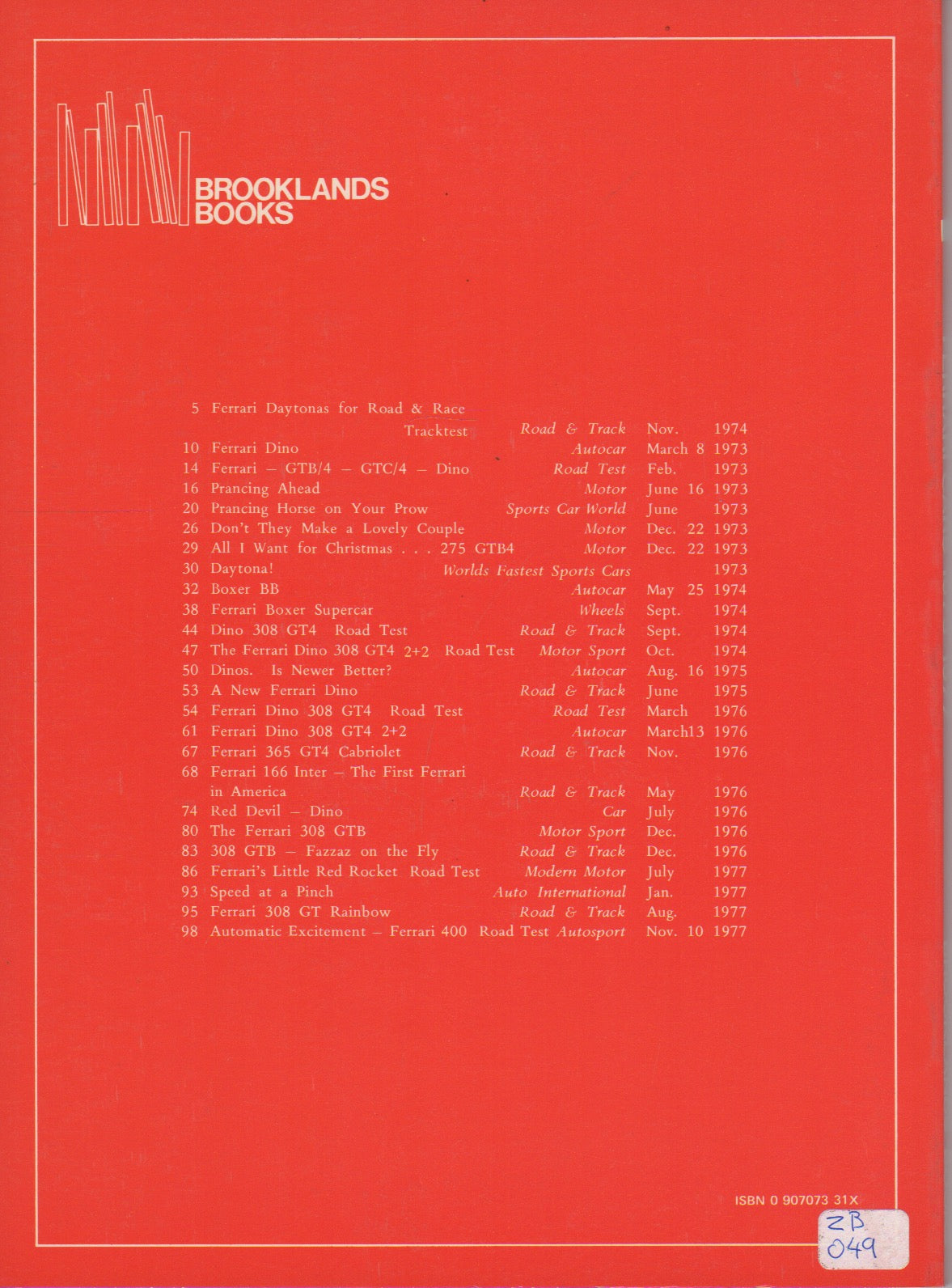 Ferrari Cars 1973-1977