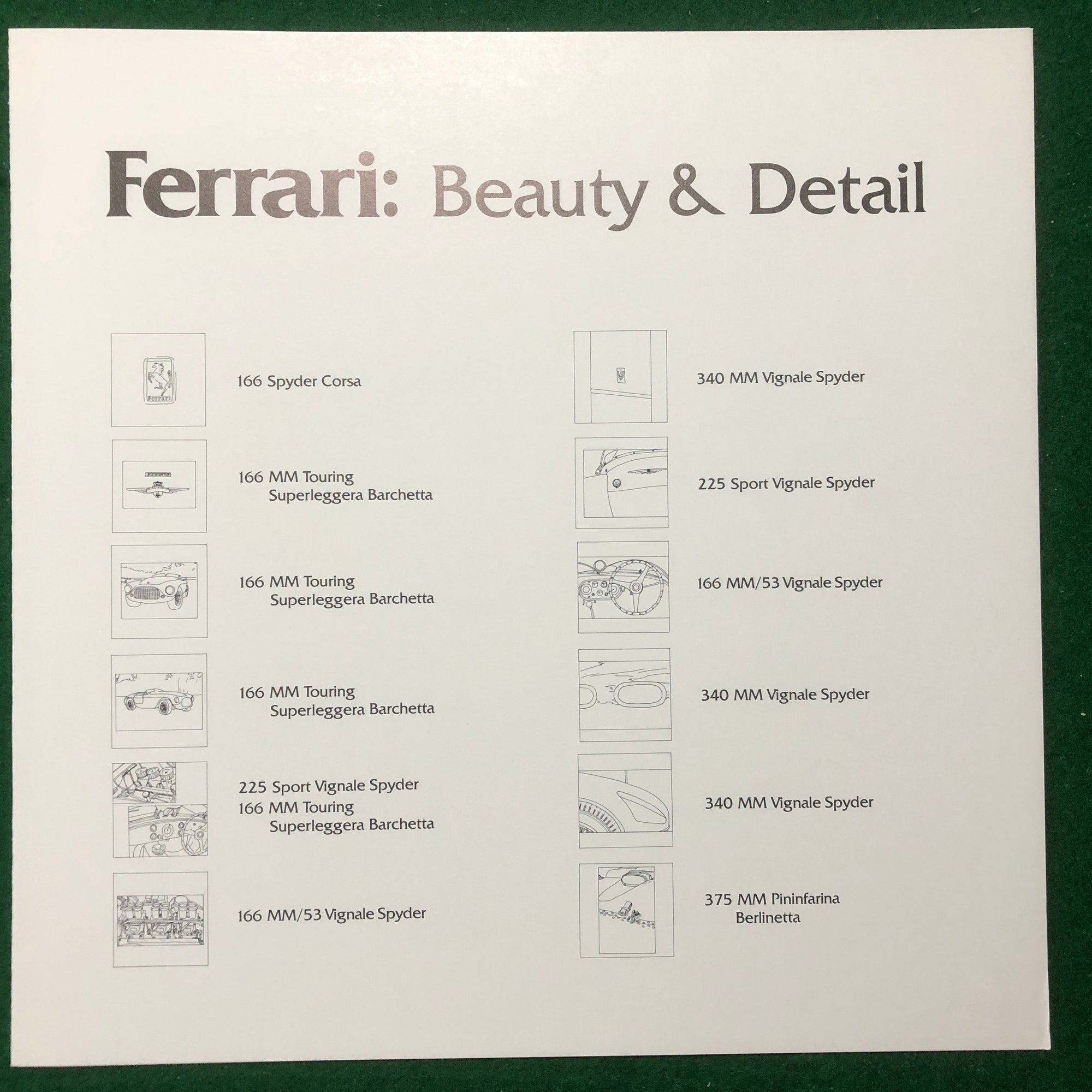 Ferrari: Beauty & Detail (E A Singer)(Ltd Ed)