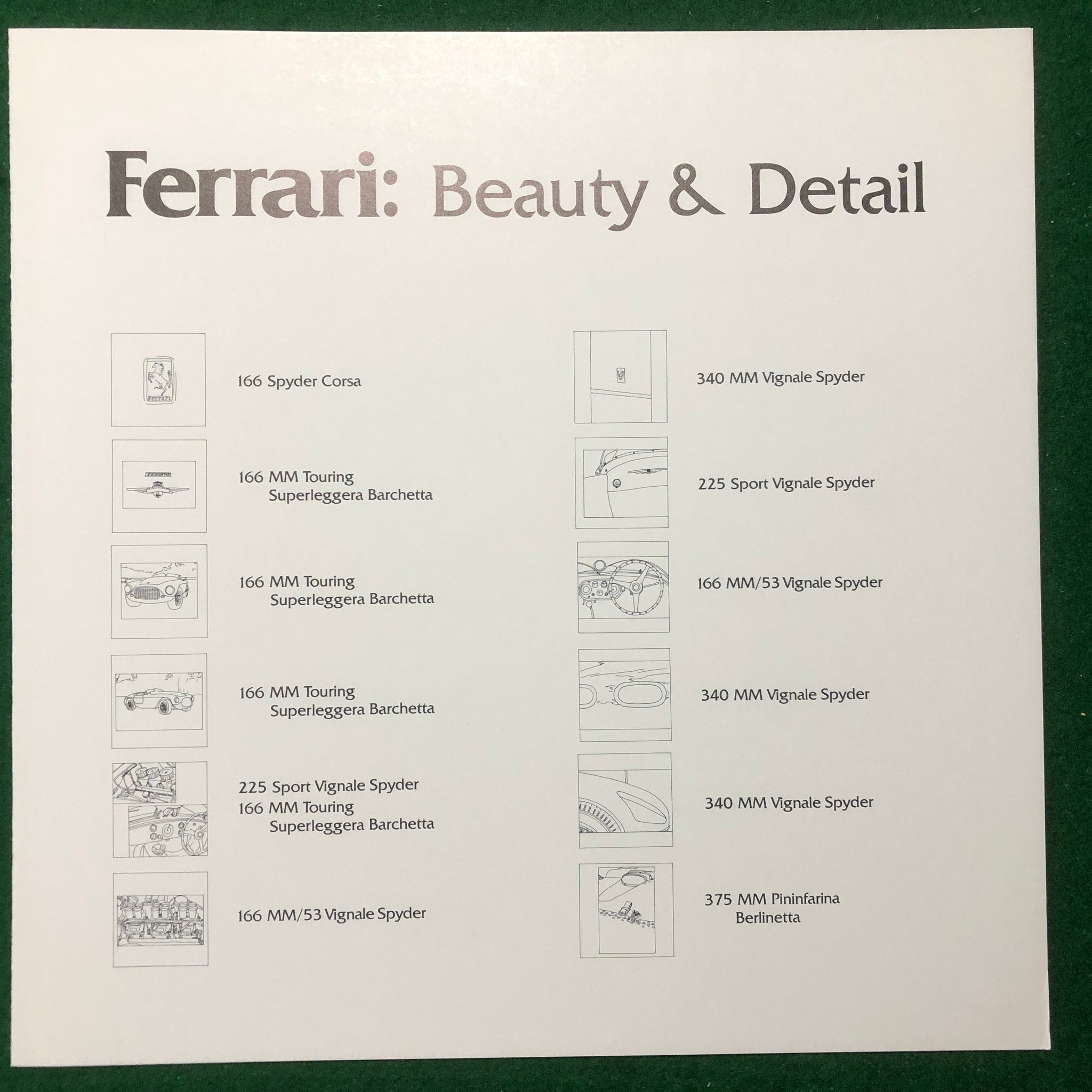 Ferrari: Beauty & Detail (E A Singer)(Ltd Ed)