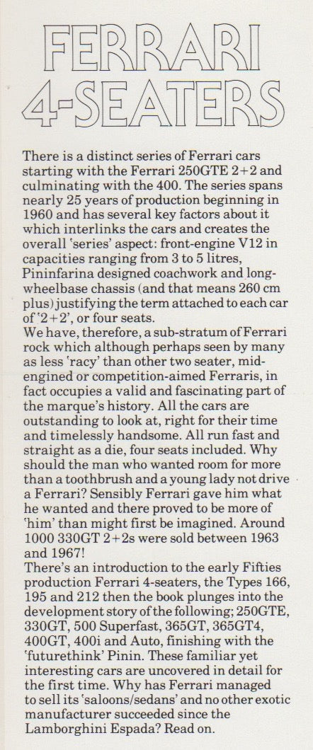 Ferrari 4 Seaters (D Owen)