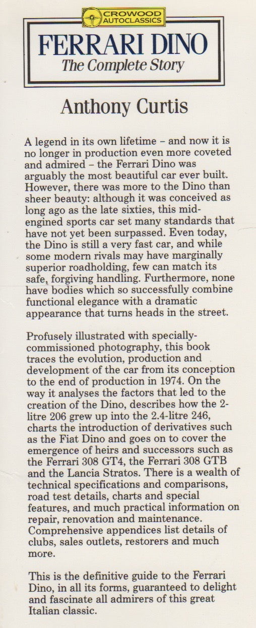 Ferrari Dino: The Complete Story (A Curtis)