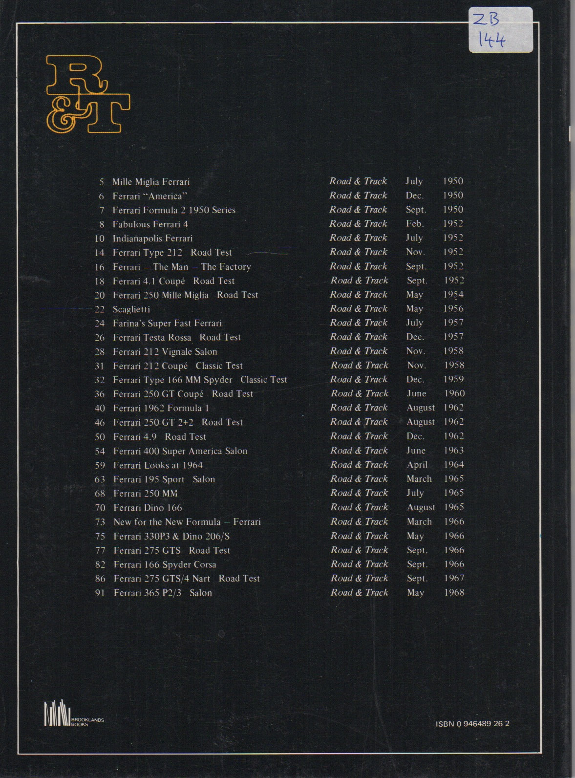 Road & Track on Ferrari: 50-68