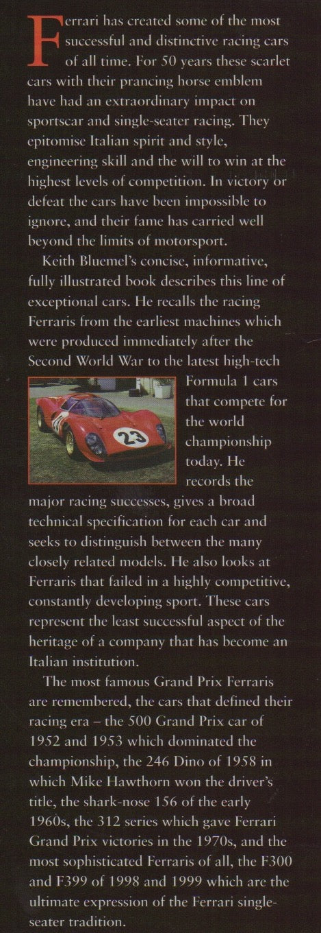 Ferrari, The Racing Cars (K Bluemel)