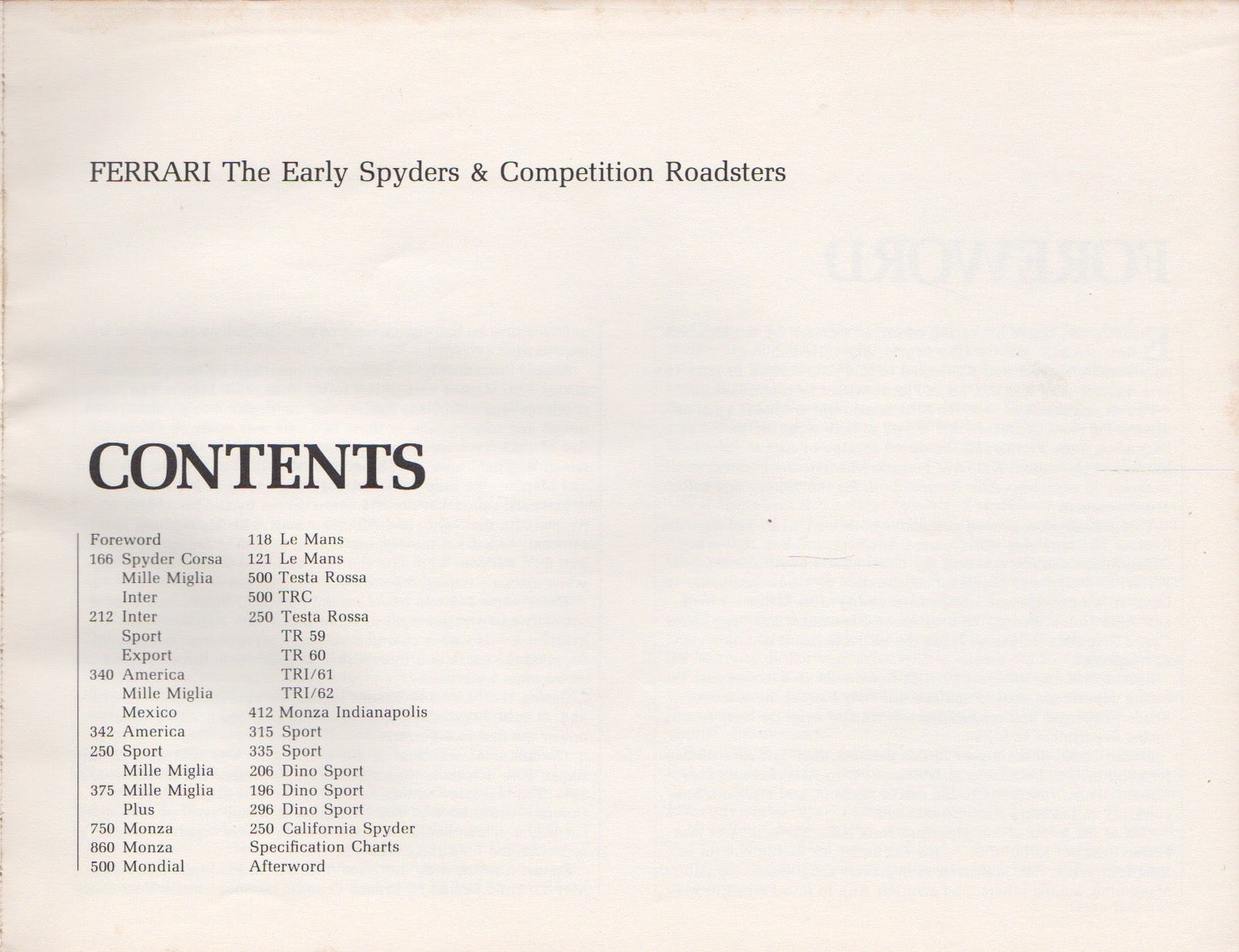 Ferrari, The Early Spyders and Competition Roadsters (1st Ed)(D Batchelor)