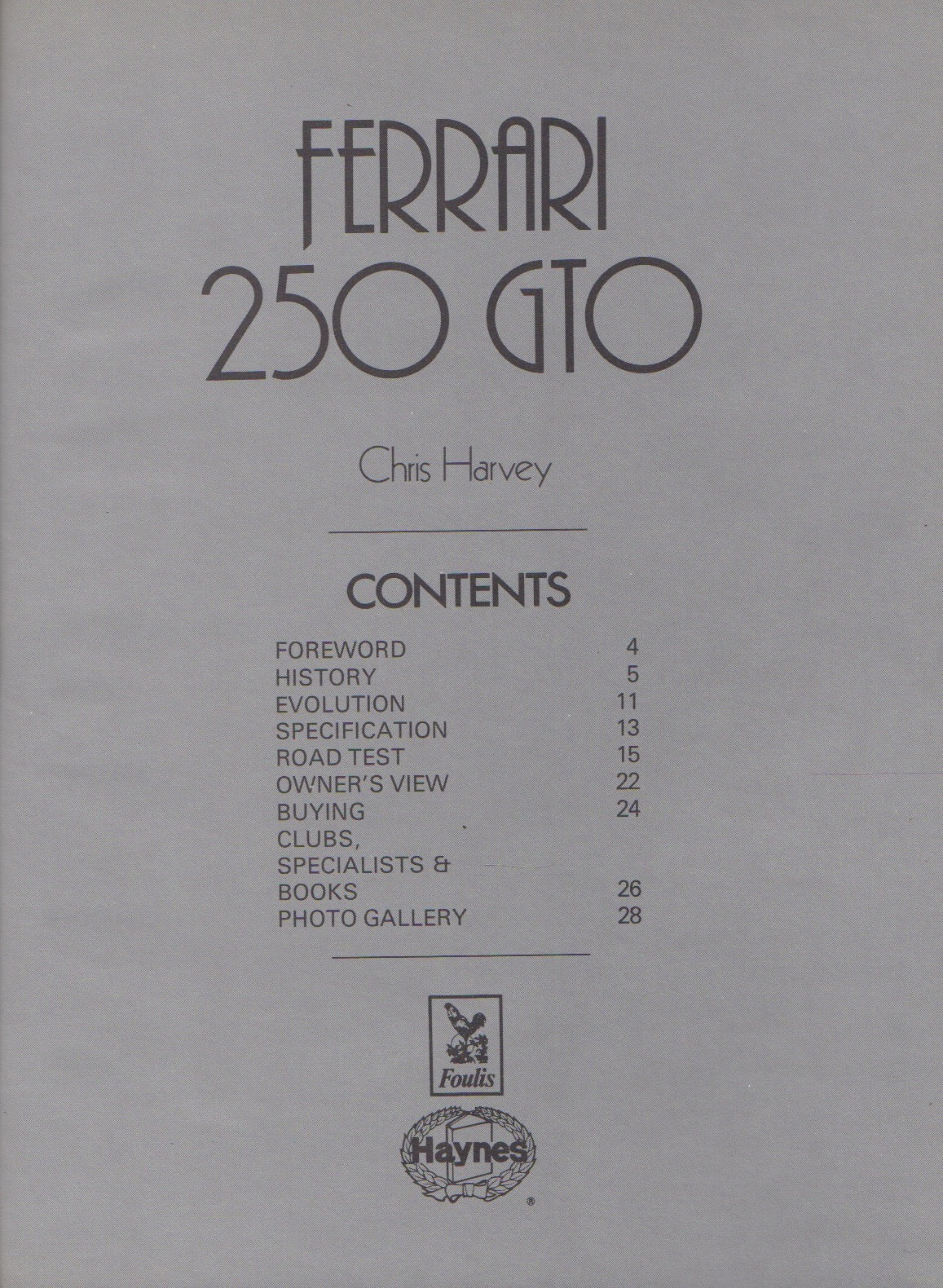 Ferrari 250 GTO Super Profile C Harvey)