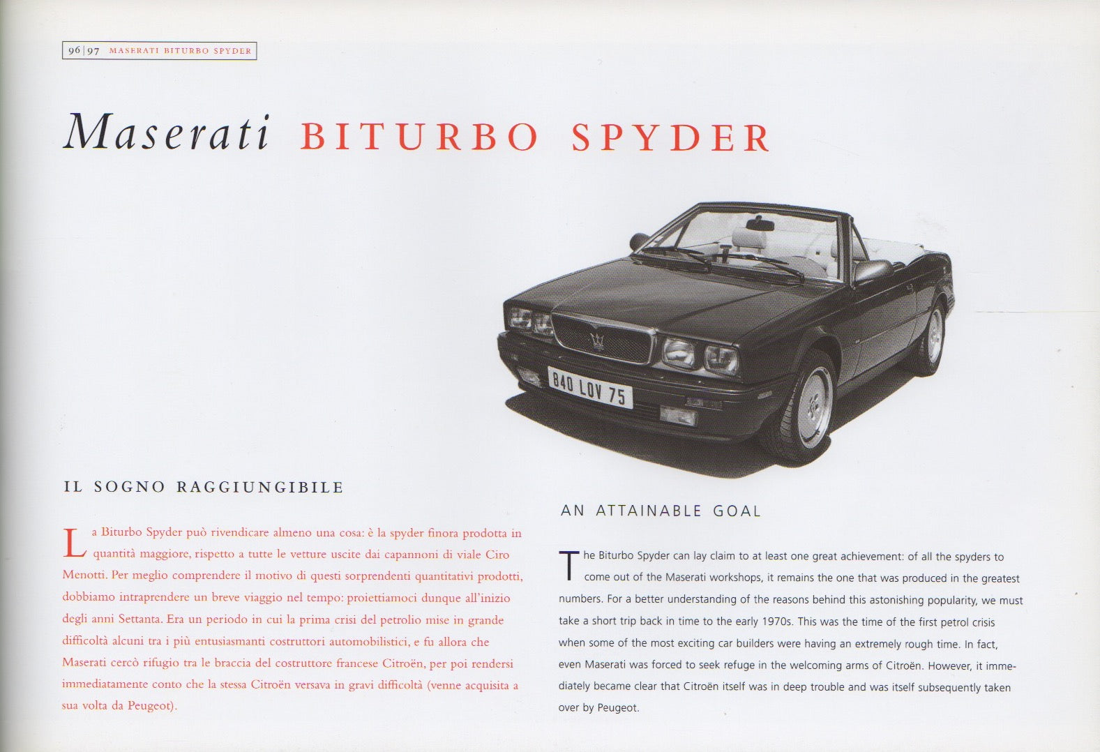 Maserati Spyder. La storia - The history (J Lewandowski)