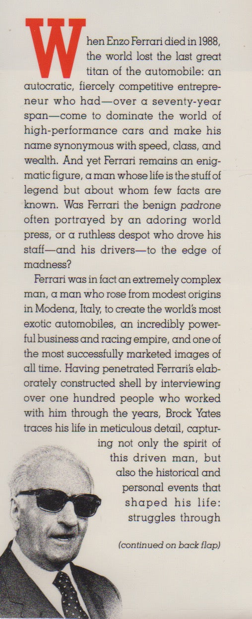 Enzo Ferrari - The Man, the Cars, the Races (B Yates)