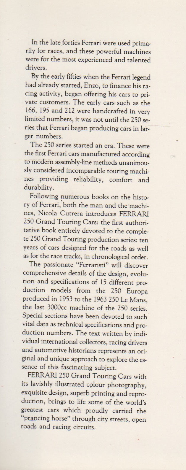 Ferrari 250 Grand Touring Cars (N Cutrera)