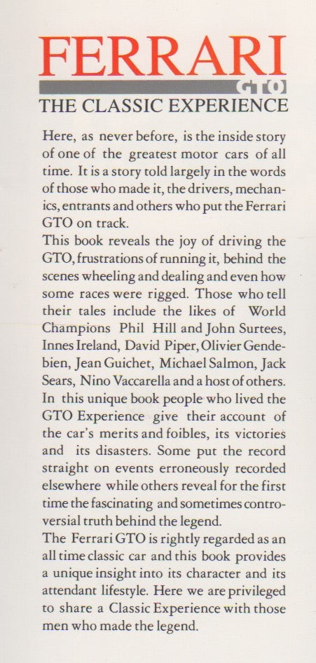 Ferrari GTO - The Classic Experience (A Lis)