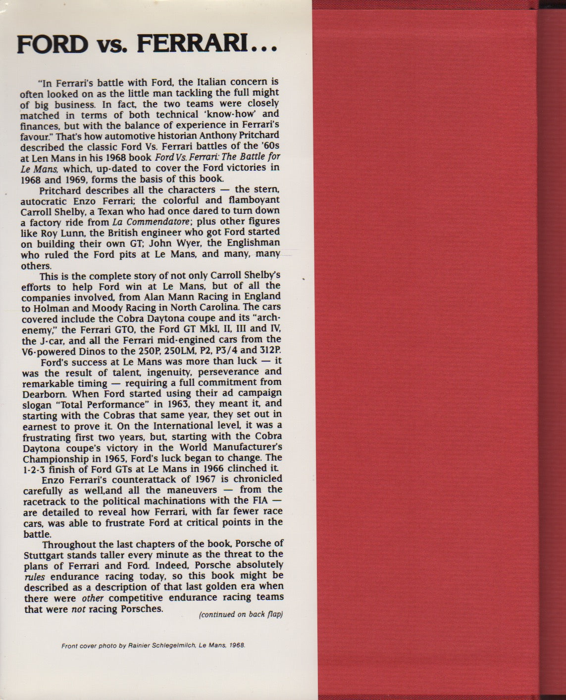 Ford vs. Ferrari, The Battle for LeMans (A Pritchard)