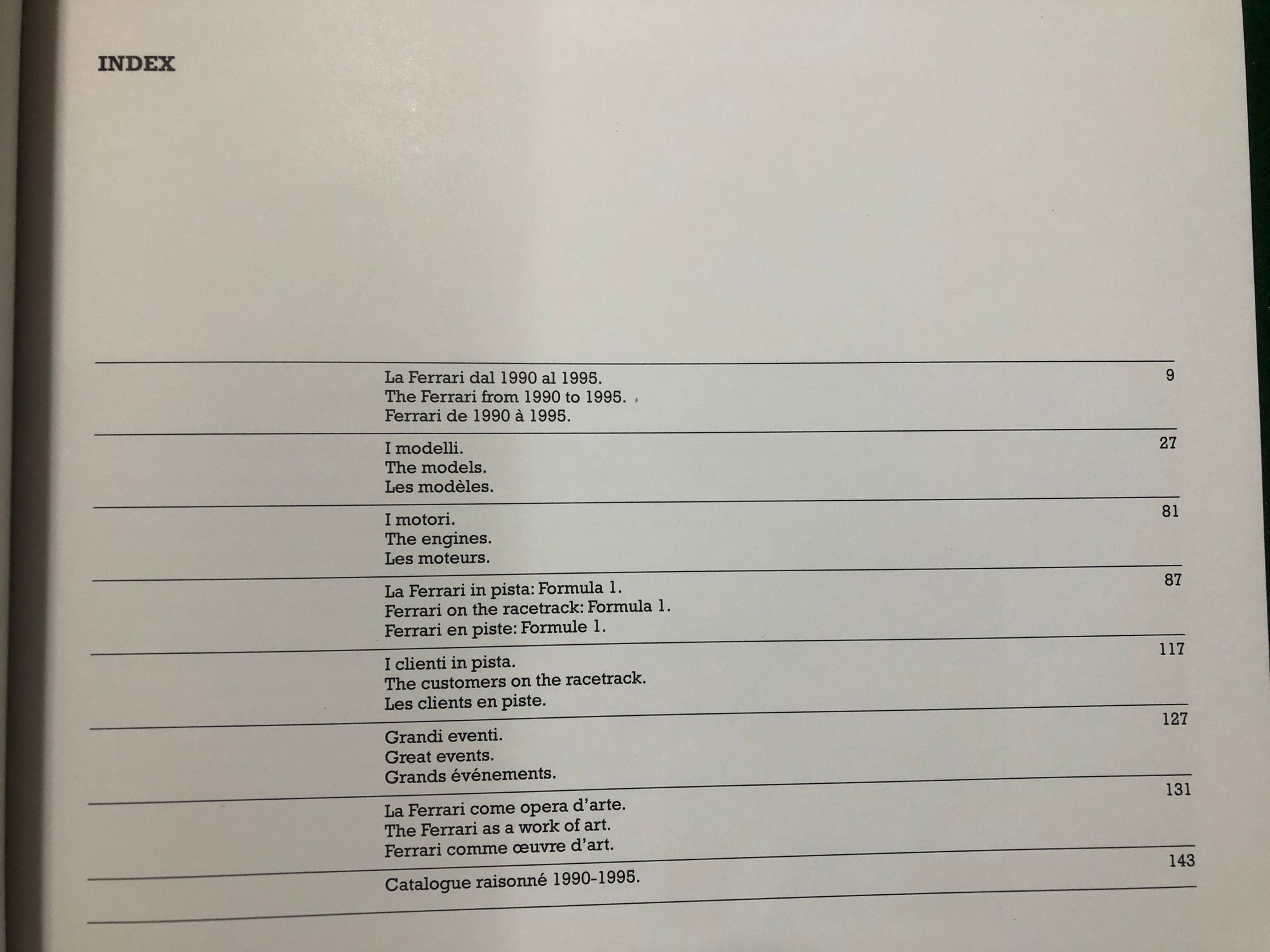 Ferrari Catalogue Raisonne 1990-1995 (Alfieri)