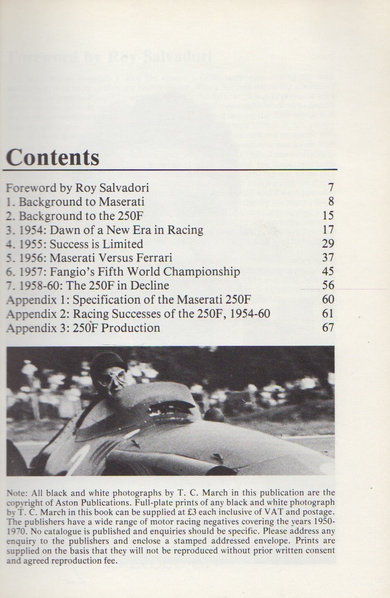 The Maserati 250F (A Pritchard)
