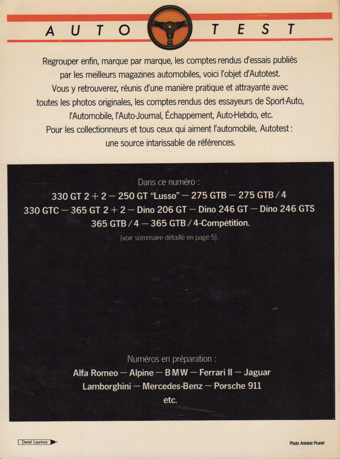 Ferrari I-1962-1971 Auto Test