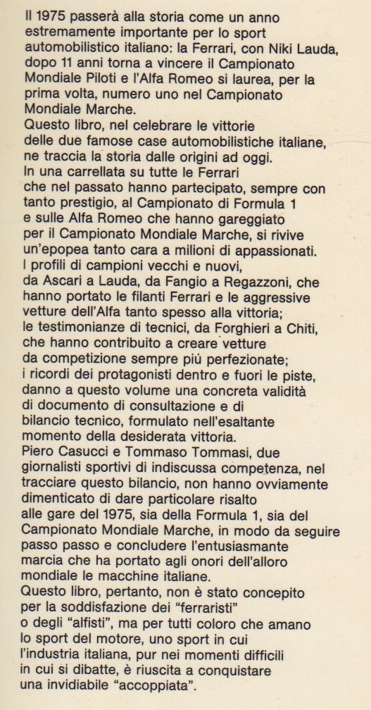 La Storia delle Ferrari Alfa Romeo Campioni del Mondo
