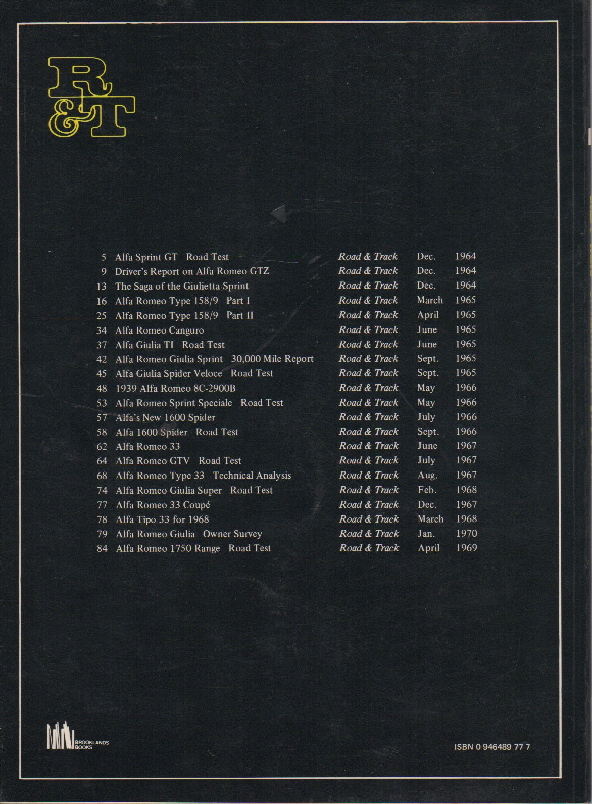 Road & Track on Alfa Romeo 1964-1970