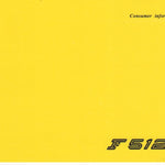 Ferrari F512M Consumer Information Booklet (901/94)