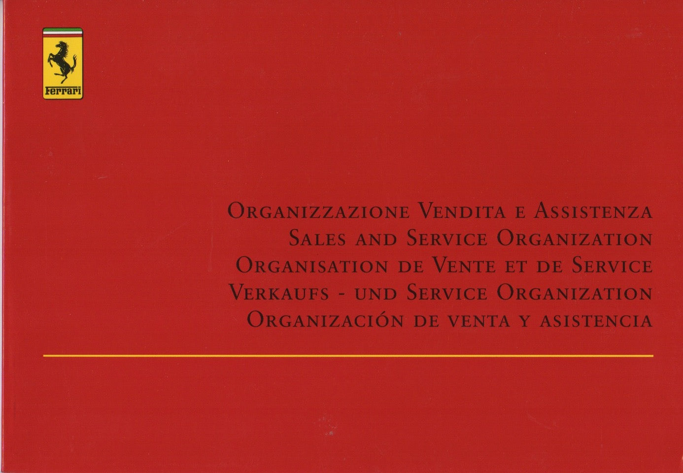 Ferrari Sales and Service Organization 2001 (1711/01)