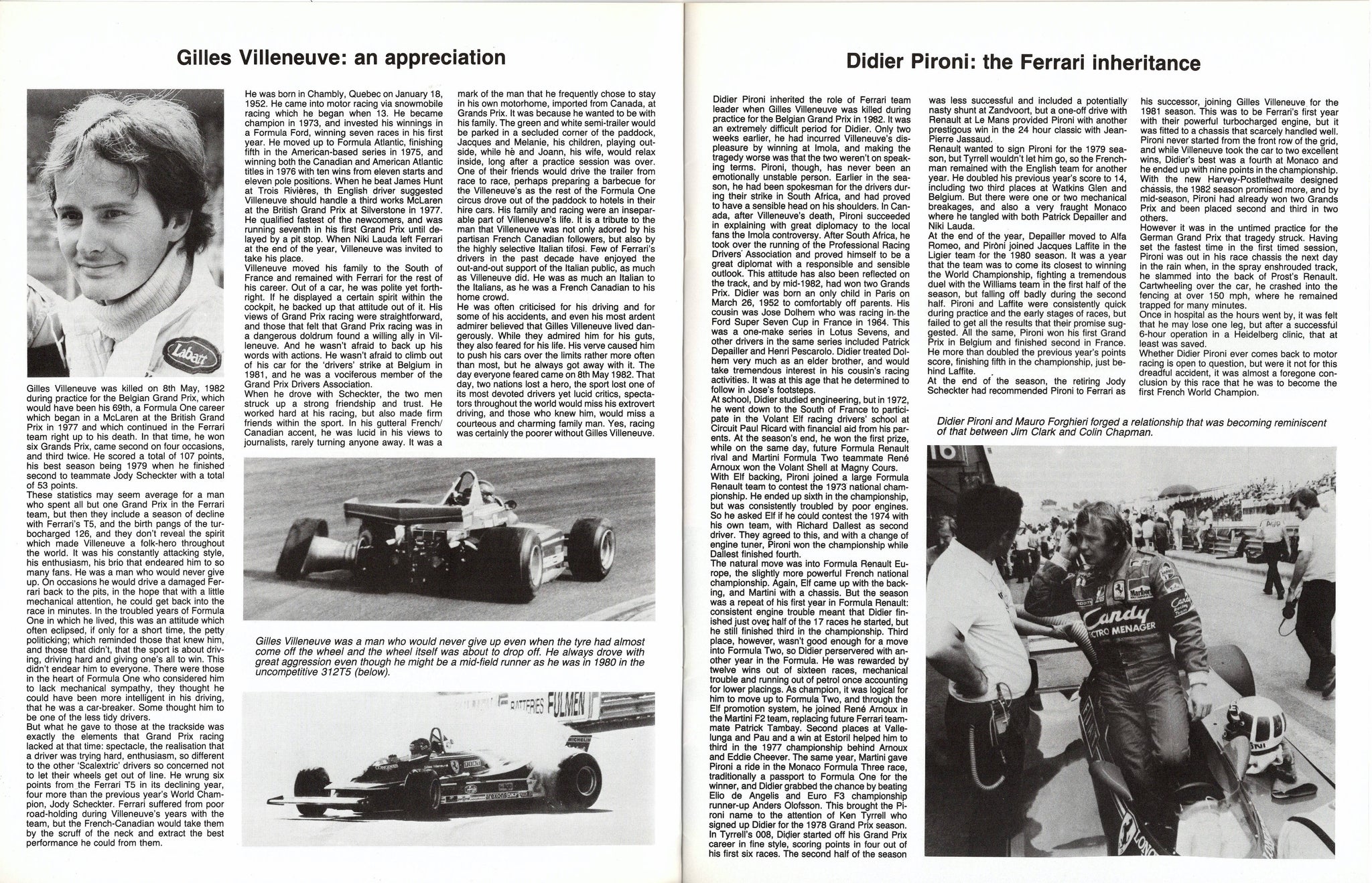 Kimberleys GP Team Guide 1982 N  3 Ferrari