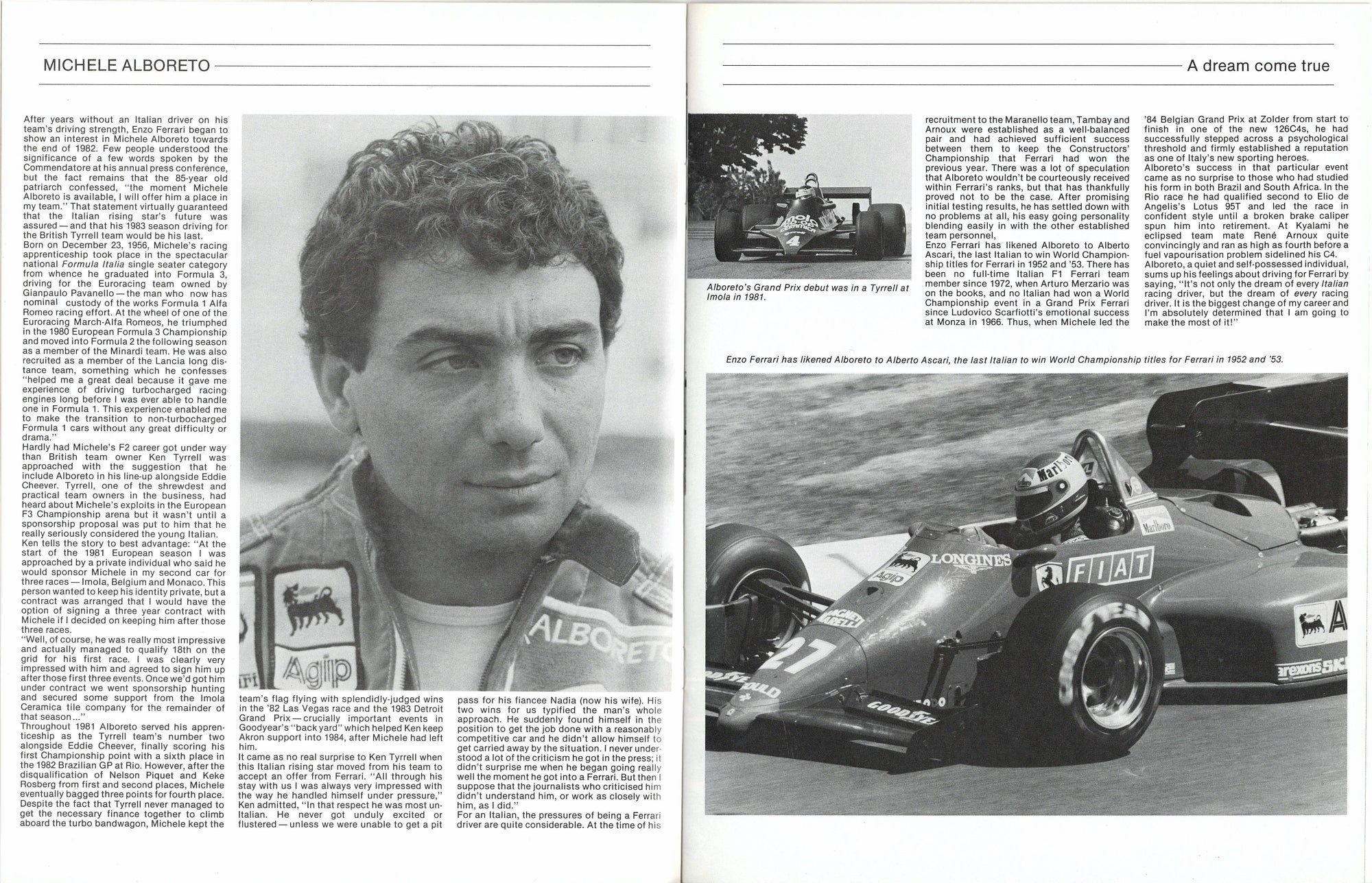 Kimberleys GP Team Guide 1983 N 13 Ferrari