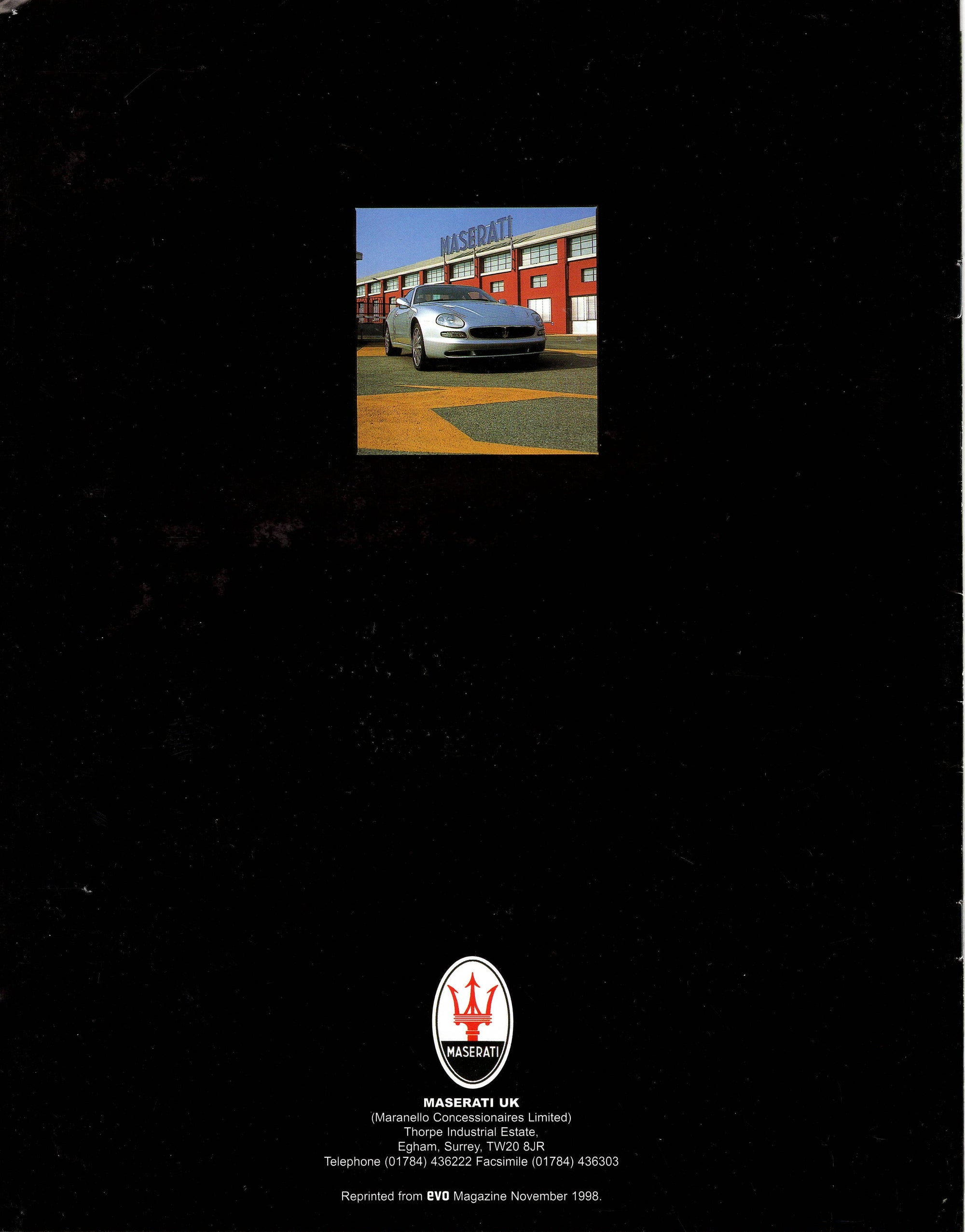 Maserati 3200 GT Reprint from Evo Magazine